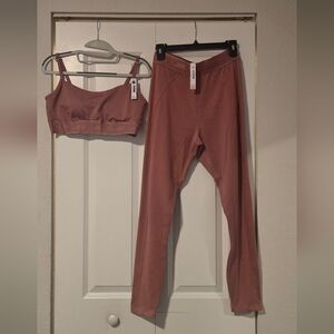 PINK Victoria's Secret Dusty Rose Leggings Set